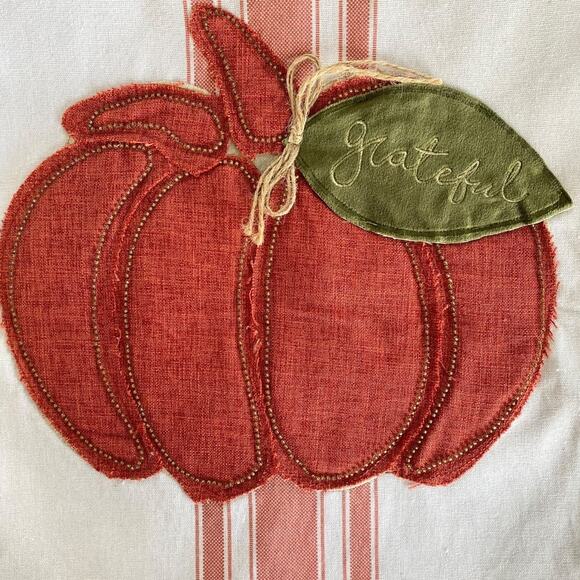 Splendid Home Embroidered Pumpkin Harvest Fall Table Runner 72" Length Set of 2 - Picture 3 of 6